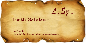 Lenkh Szixtusz névjegykártya